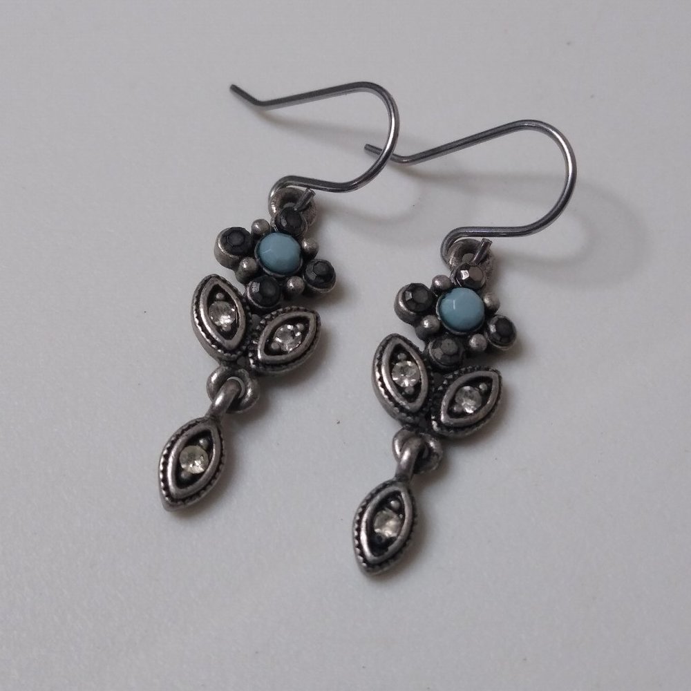 Vintage Decorative Little Metal Flower Earrings